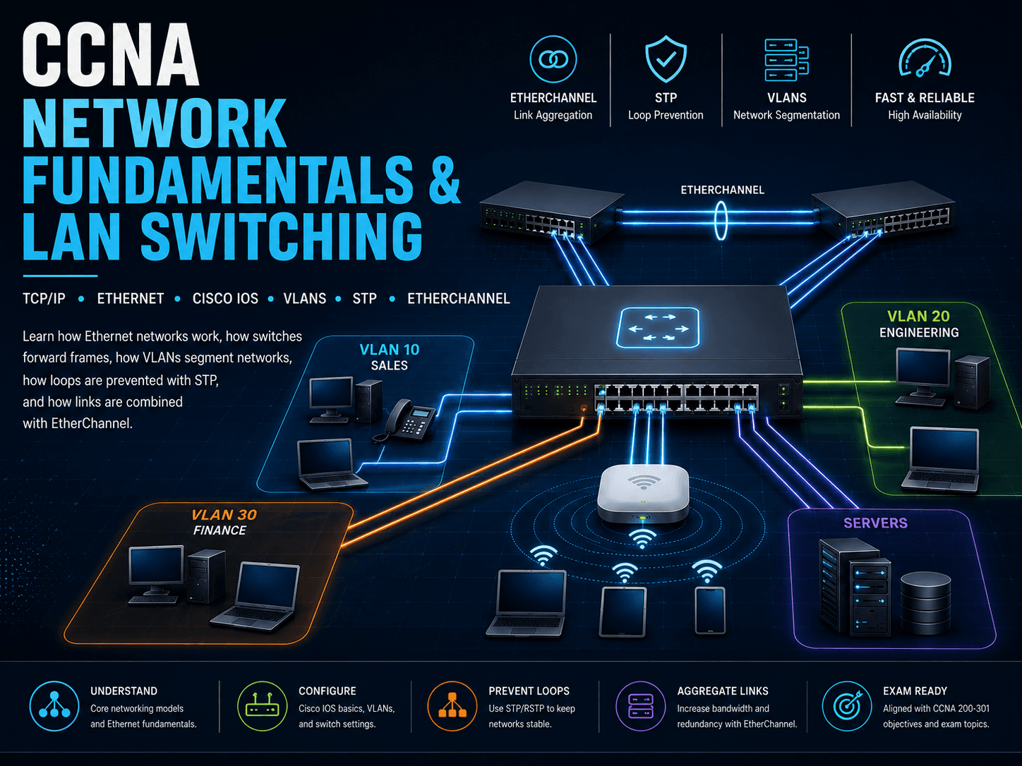 CCNA Network Fundamentals & LAN Switching cover